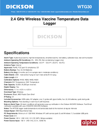 Thumbnail of document Data Sheet - WTG 2.4 GHz Wireless Temperature Data Logger